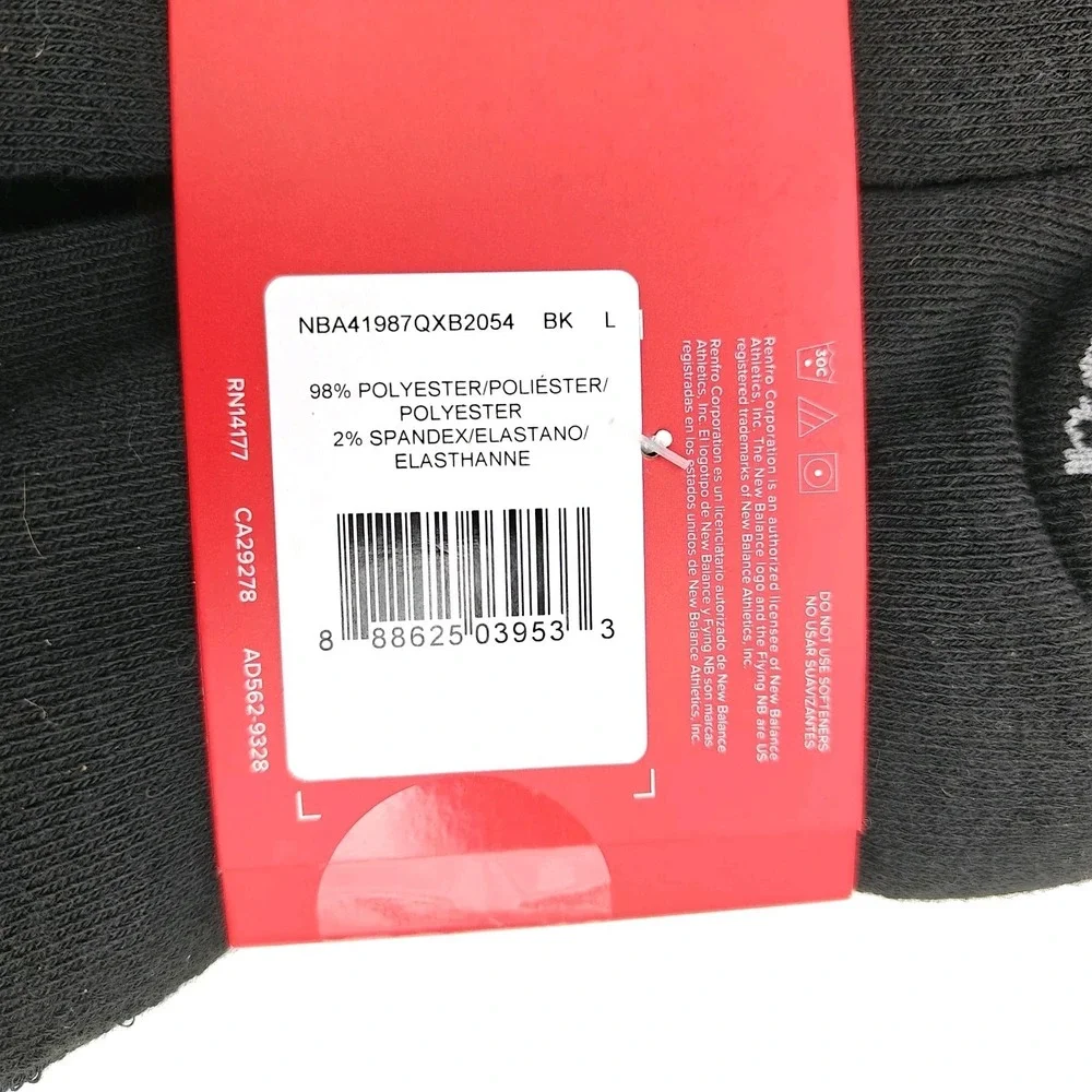 New Balance Men's Cushioned Ankle Socks 10 Pair Black Size 8-12.5 Arch Support